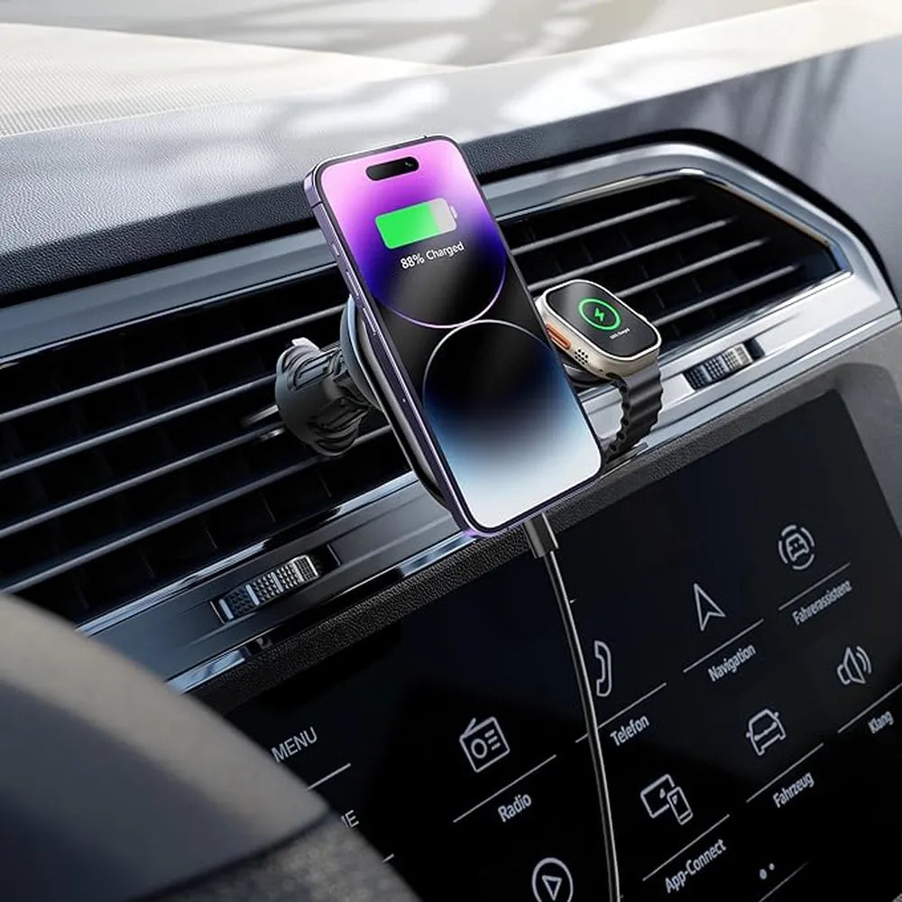 Levelo Siena 2-in-1 Wireless Car Charger 15W