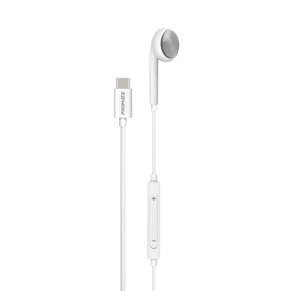 PROMATE Ergonomic In-Ear USB-C Wired Mono Earphone