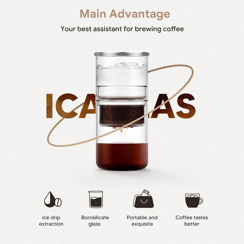 iCafilas Cold Brew Coffee Maker 300ml Capacity High Borosilicate Glass