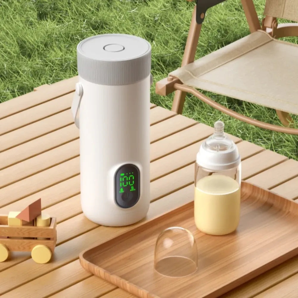 RK-3 Wireless Portable Electric Heating Travel Kettle with 6-Temperature Settings 18W Type-C Rechargeable – White