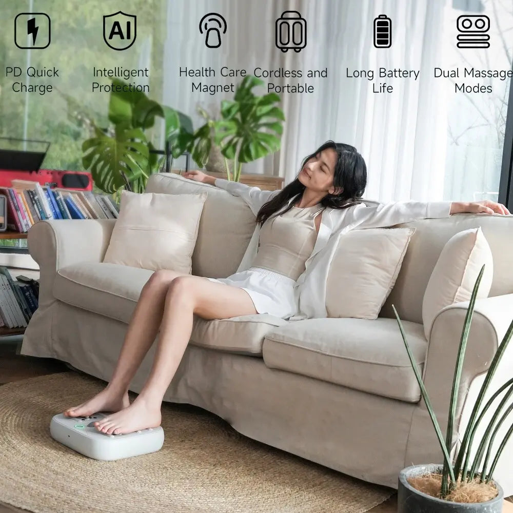 Kica Cordless Electric Foot Massager With 6 Massage Rollers