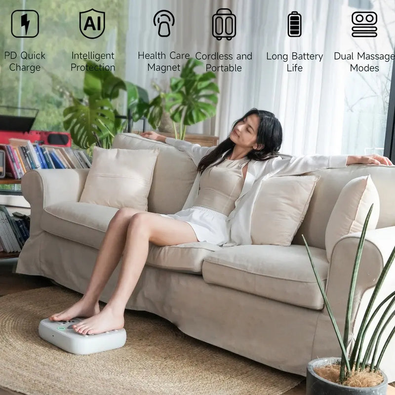 Kica Cordless Electric Foot Massager With 6 Massage Rollers