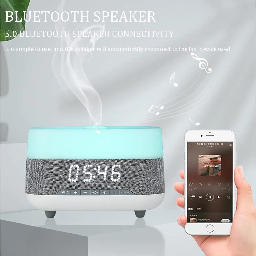 M01 Elegant Aroma Diffuser and Air Humidifier with Bluetooth Speaker Ultrasonic 300ml Wireless Humidifier