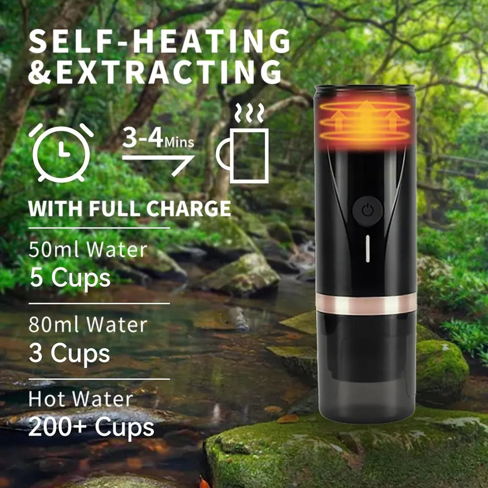 CERA+ Portable Electric Espresso Maker 80ml 90W Type-C Rechargeable