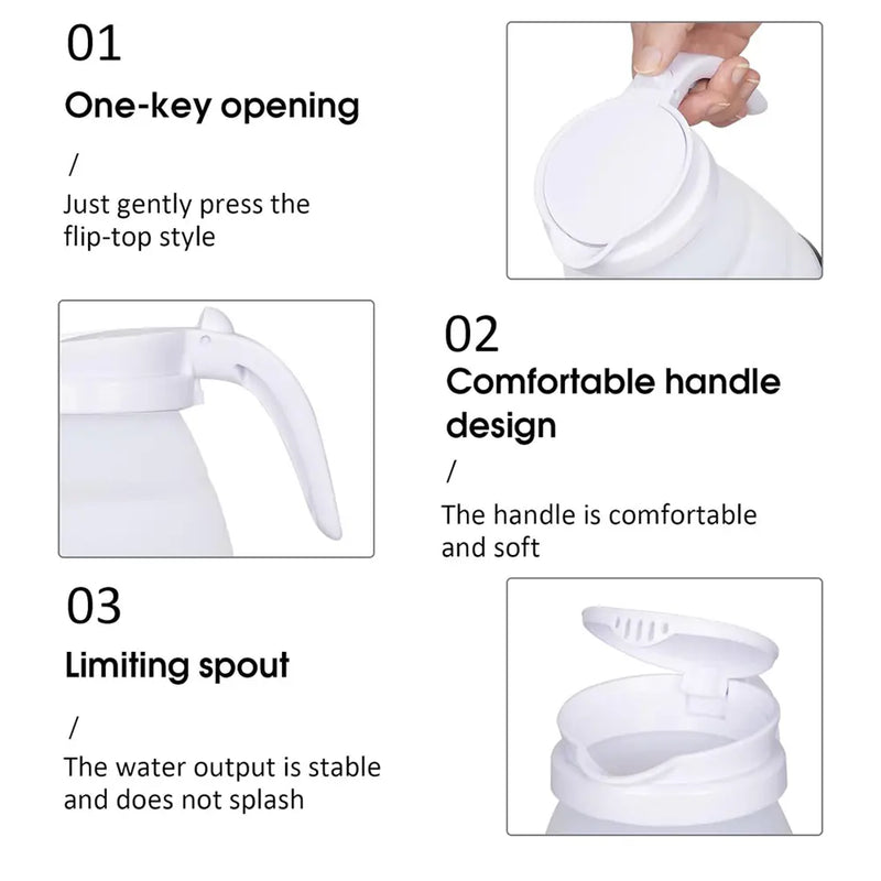 Hyllis Folding Electric Silicone Travel Kettle 600ml 600W