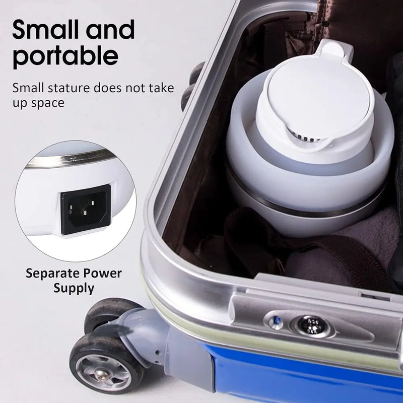 Hyllis Folding Electric Silicone Travel Kettle 600ml 600W