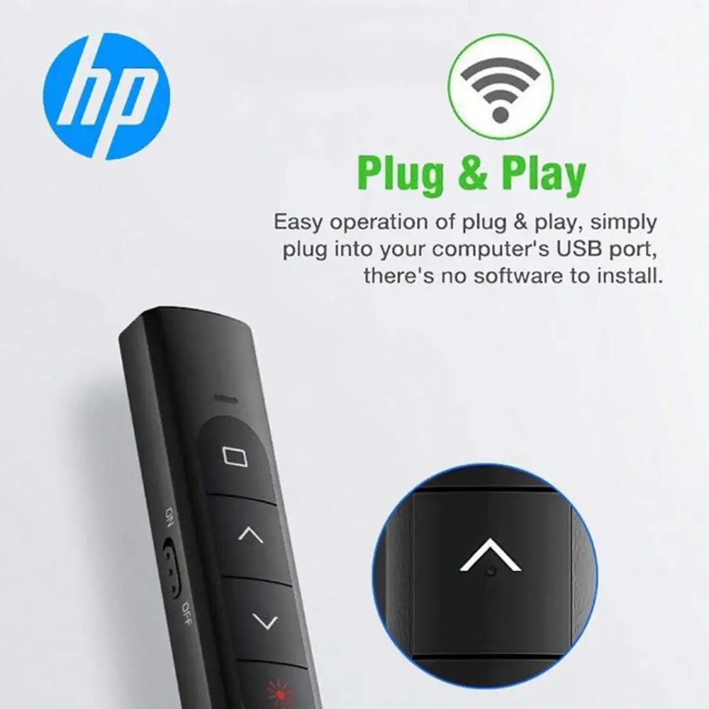 HP SS10 Wireless Multifunctional Laser Remote Control Up to 100M Range USB Rechargeable