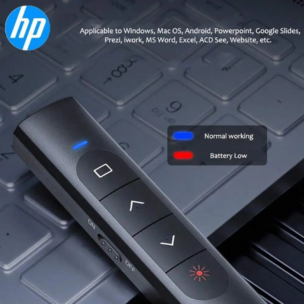 HP SS10 Wireless Multifunctional Laser Remote Control Up to 100M Range USB Rechargeable