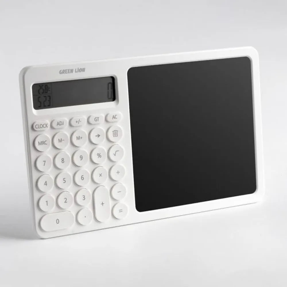 Green Lion CalcWrite Pro Calculator Writing Pad Powered By 3V Coin Battery