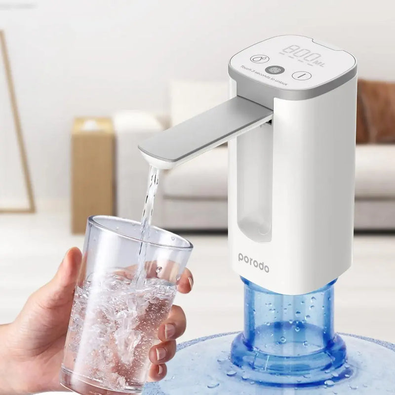Porodo Lifestyle Mini Water Dispenser with LED Display 4W 1200mAh Type-C Rechargeable