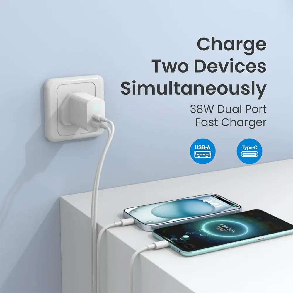 Brave 30W Dual Port Fast USB Charger Plug