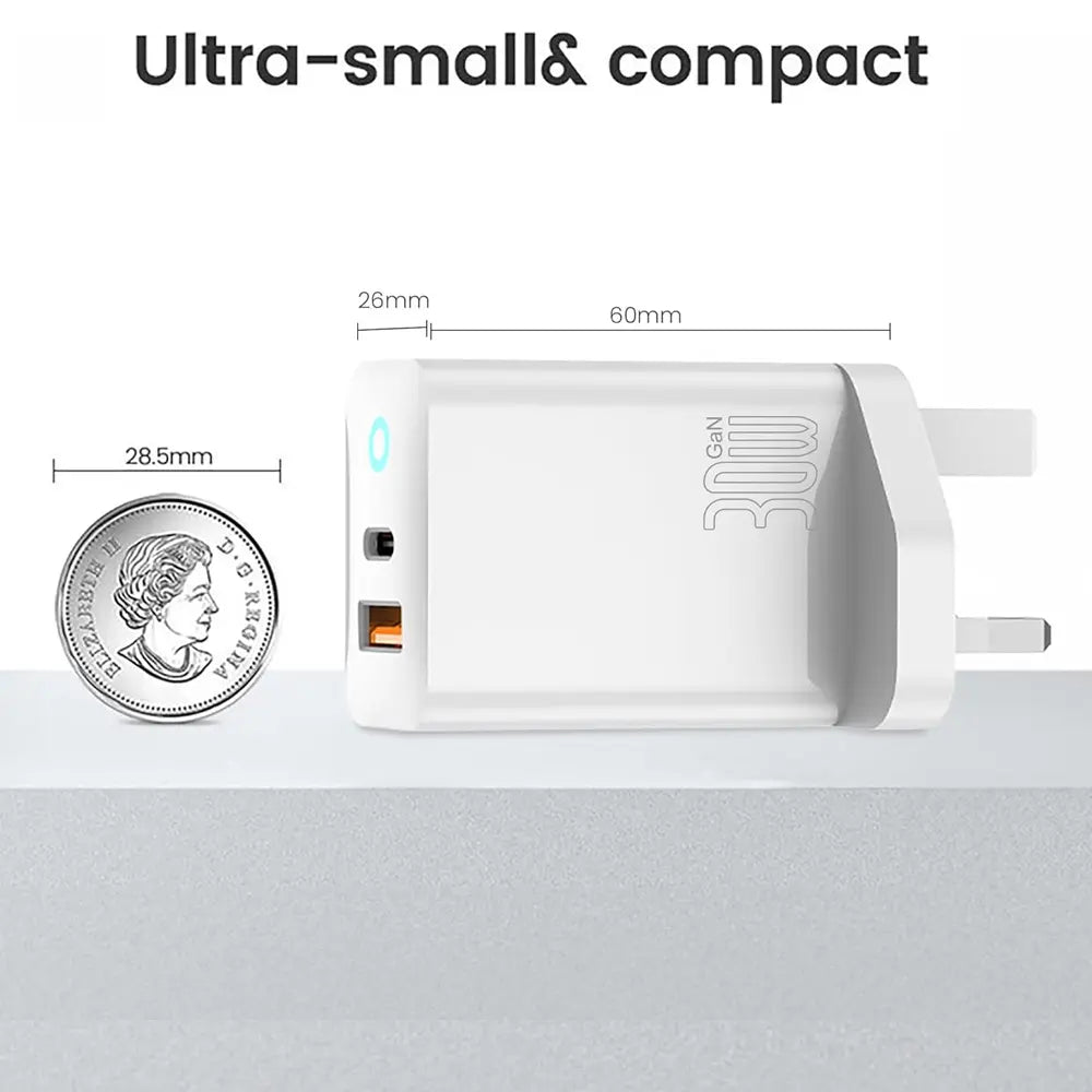 Brave 30W Dual Port Fast USB Charger Plug