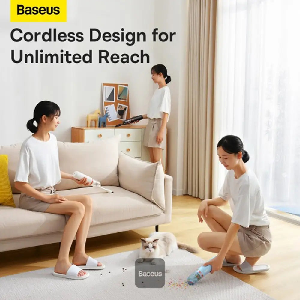 Baseus A2 Pro Car Vacuum Cleaner With High-Speed Noiseless Motor 2000mAh – White