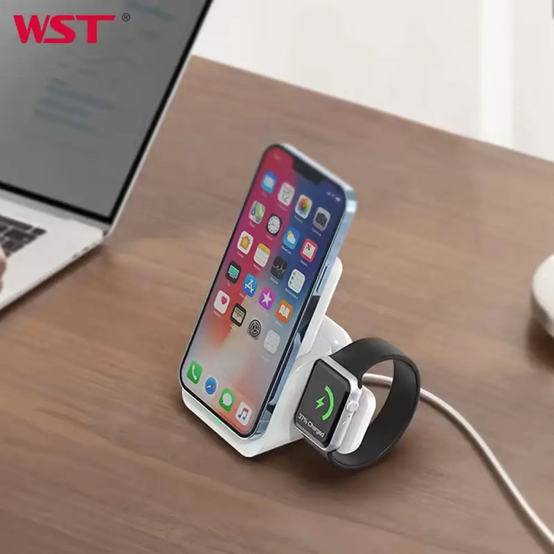 WST 3-in-1 MagSafe Wireless Power Bank 10000mAh 15W Type-C Rechargeable