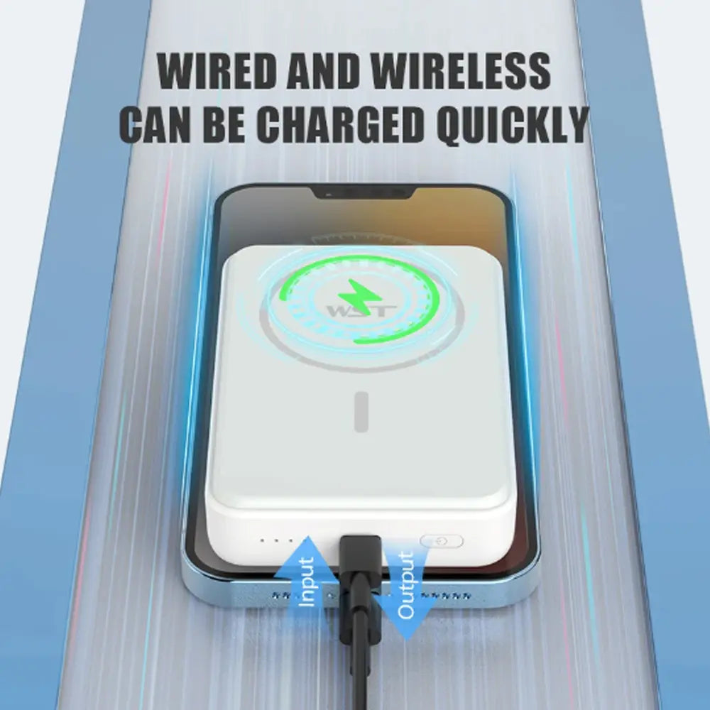 WST 3-in-1 MagSafe Wireless Power Bank 10000mAh 15W Type-C Rechargeable
