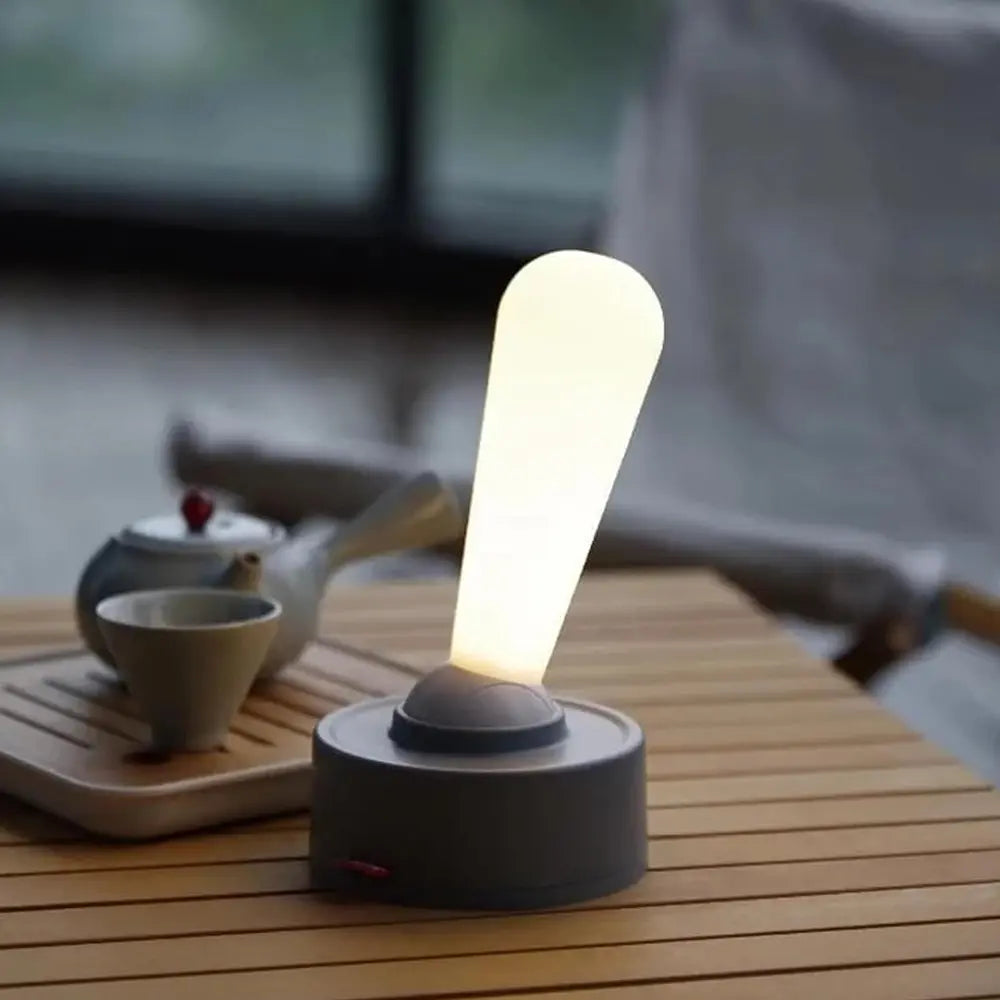 LED Lever Toggle Switch Wall-Mountable Shape Lamp Light USB Rechargeable