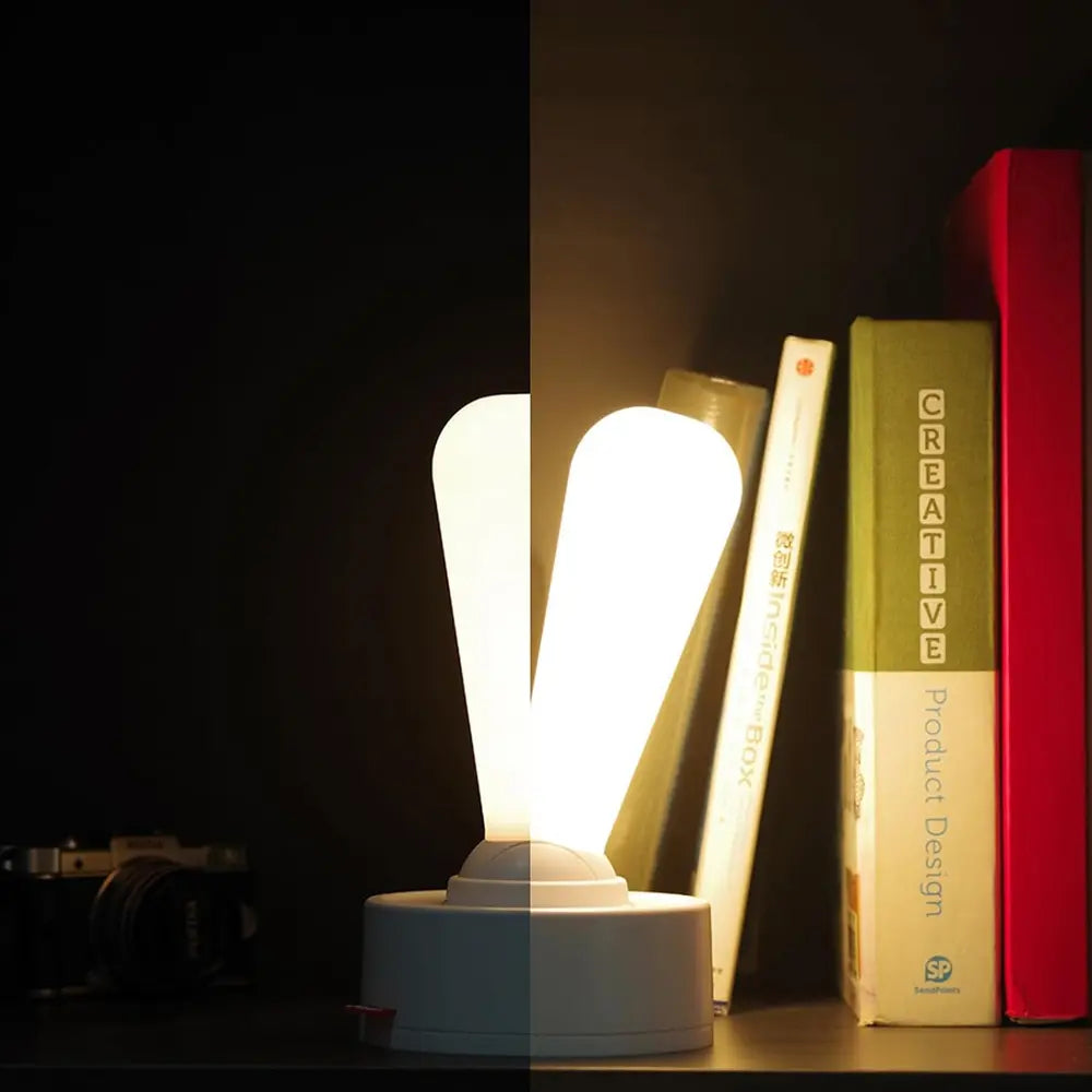 LED Lever Toggle Switch Wall-Mountable Shape Lamp Light USB Rechargeable