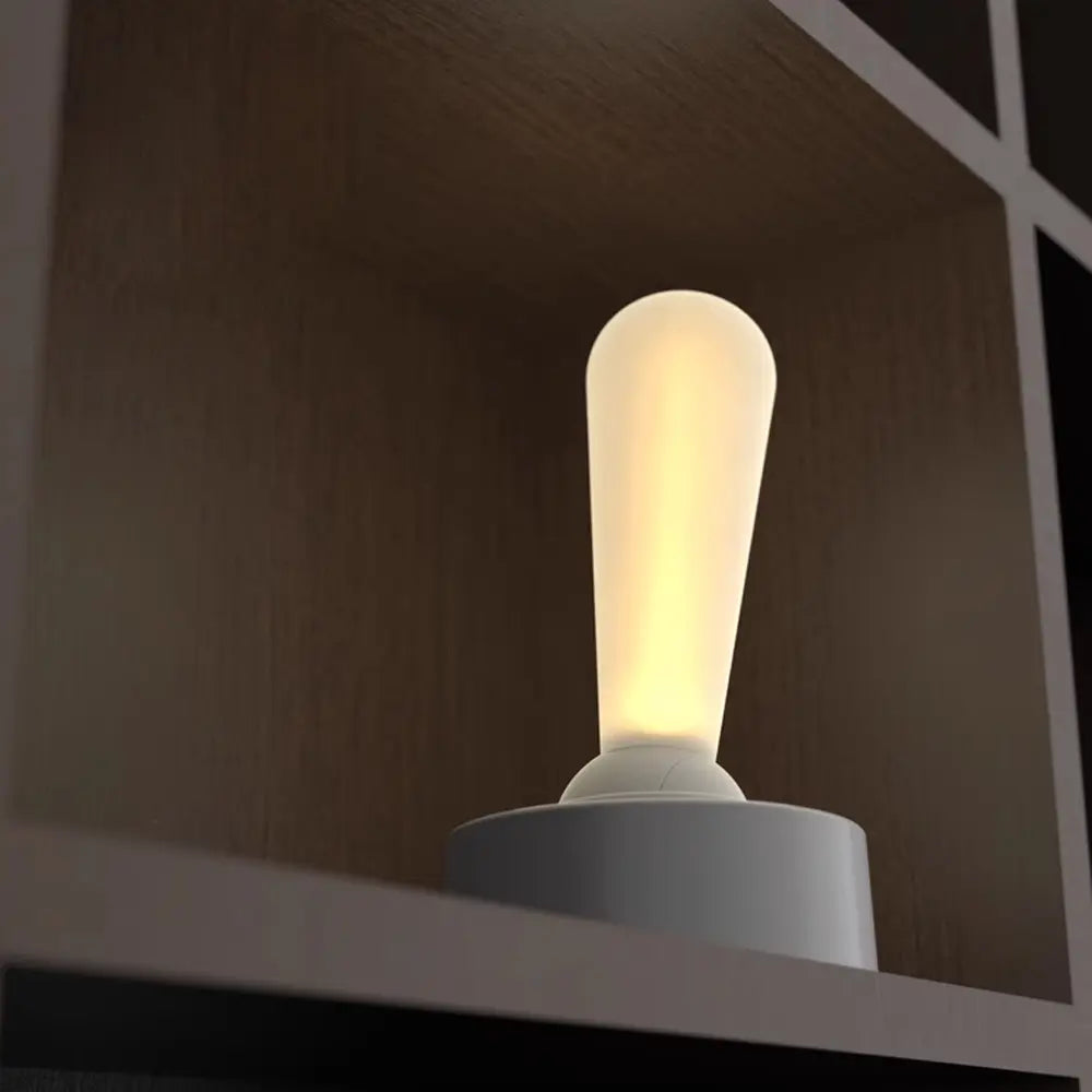 LED Lever Toggle Switch Wall-Mountable Shape Lamp Light USB Rechargeable