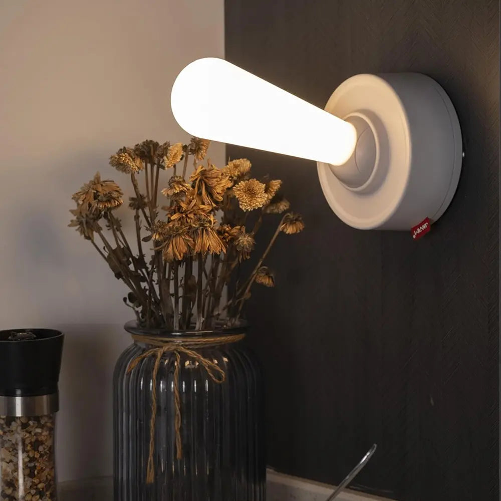LED Lever Toggle Switch Wall-Mountable Shape Lamp Light USB Rechargeable
