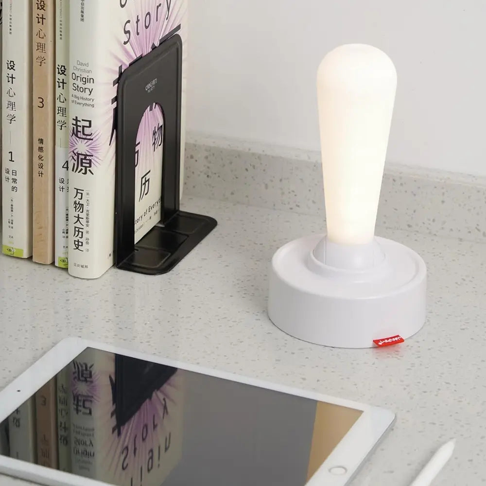 LED Lever Toggle Switch Wall-Mountable Shape Lamp Light USB Rechargeable