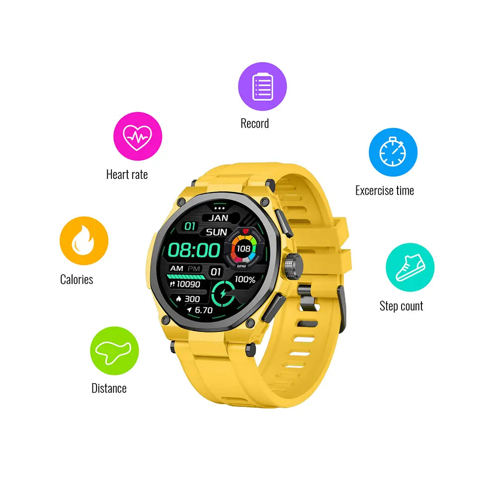 Green Lion Grand Smart Watch- Yellow