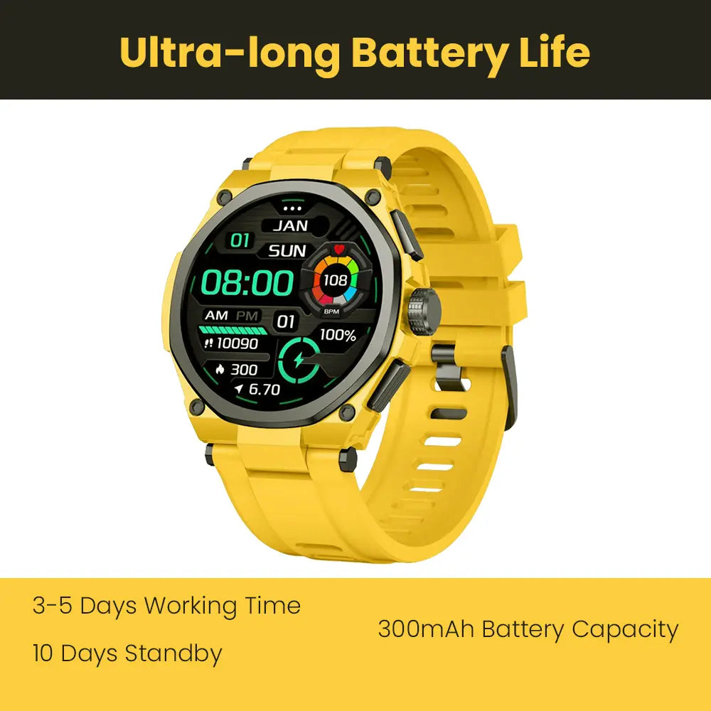 Green Lion Grand Smart Watch- Yellow