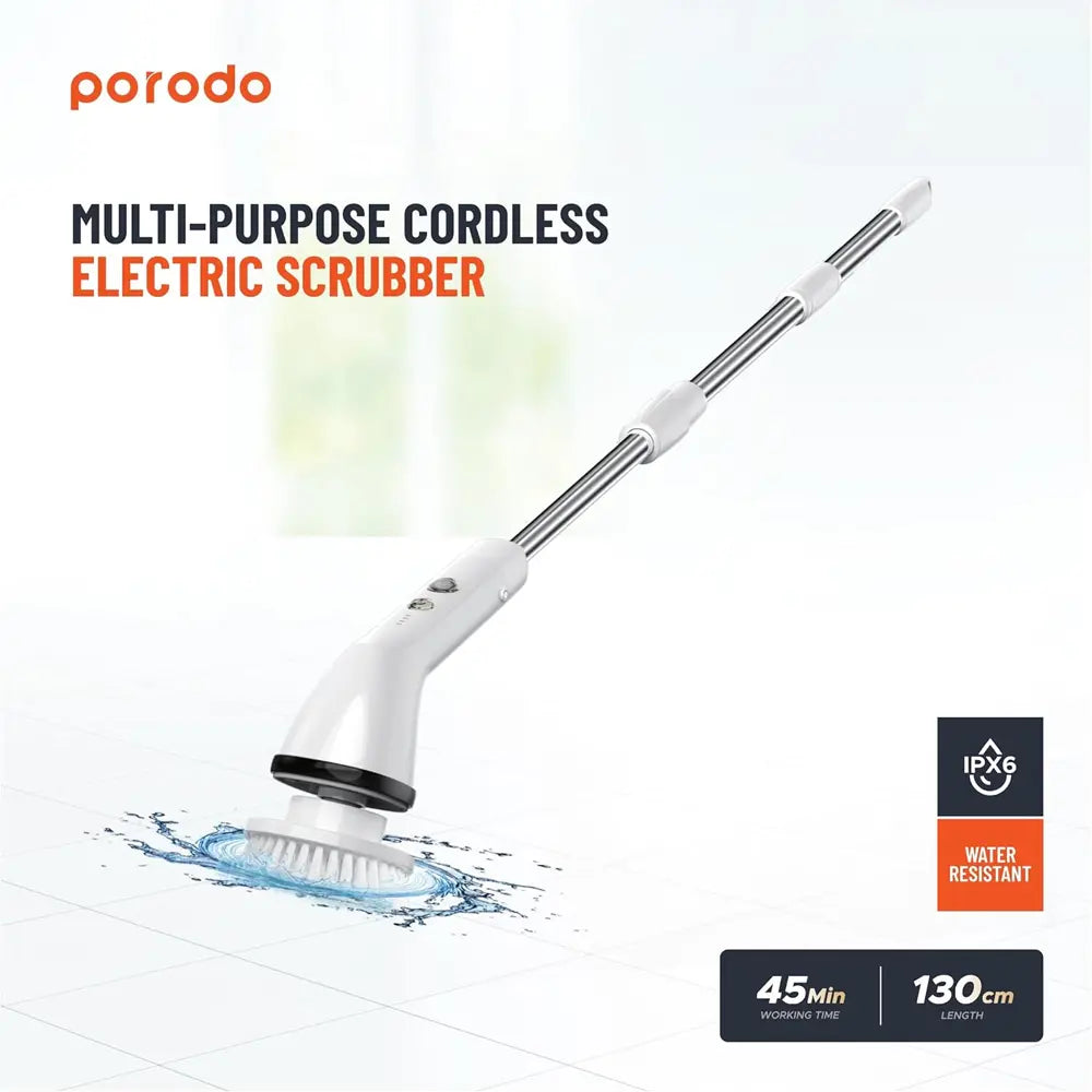 Porodo 7-in-1 Multi-Purpose Cordless Electric Scrubber 2500mAh Type-C Rechargeable