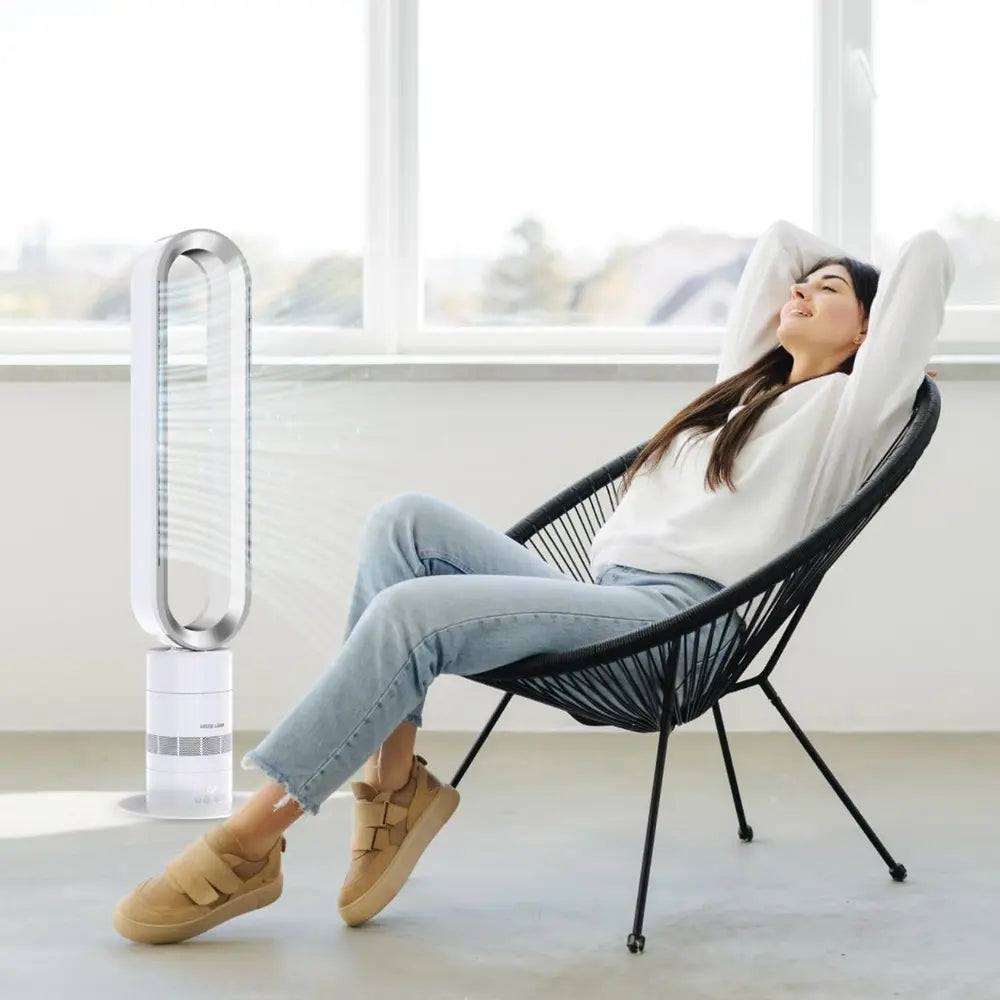 Green Lion LCD Touch Screen Intelligent Air Cooler - White
