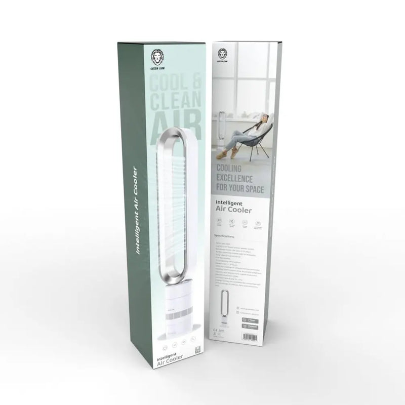 Green Lion LCD Touch Screen Intelligent Air Cooler - White