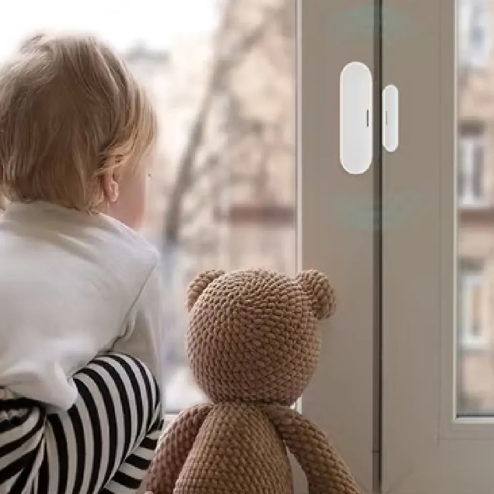 Porodo Smart Sensor Door & Window with Voice Assistant  3500 Times/Year Battery Life