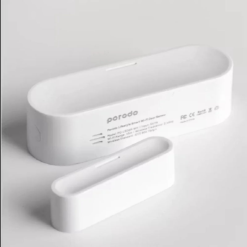Porodo Smart Sensor Door & Window with Voice Assistant  3500 Times/Year Battery Life