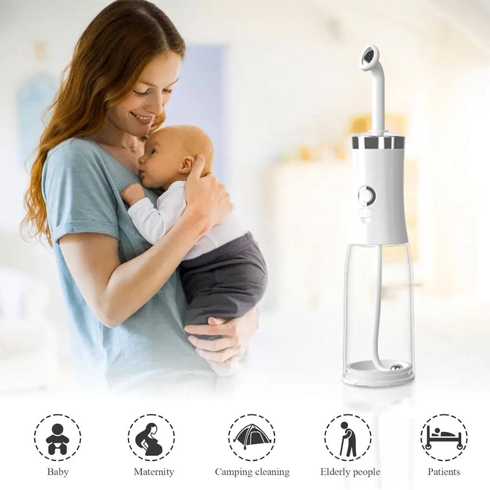 Llest Electric Portable Bidet Sprayer 4 Pressure Options 250ml 500mAh Type-C Rechargeable