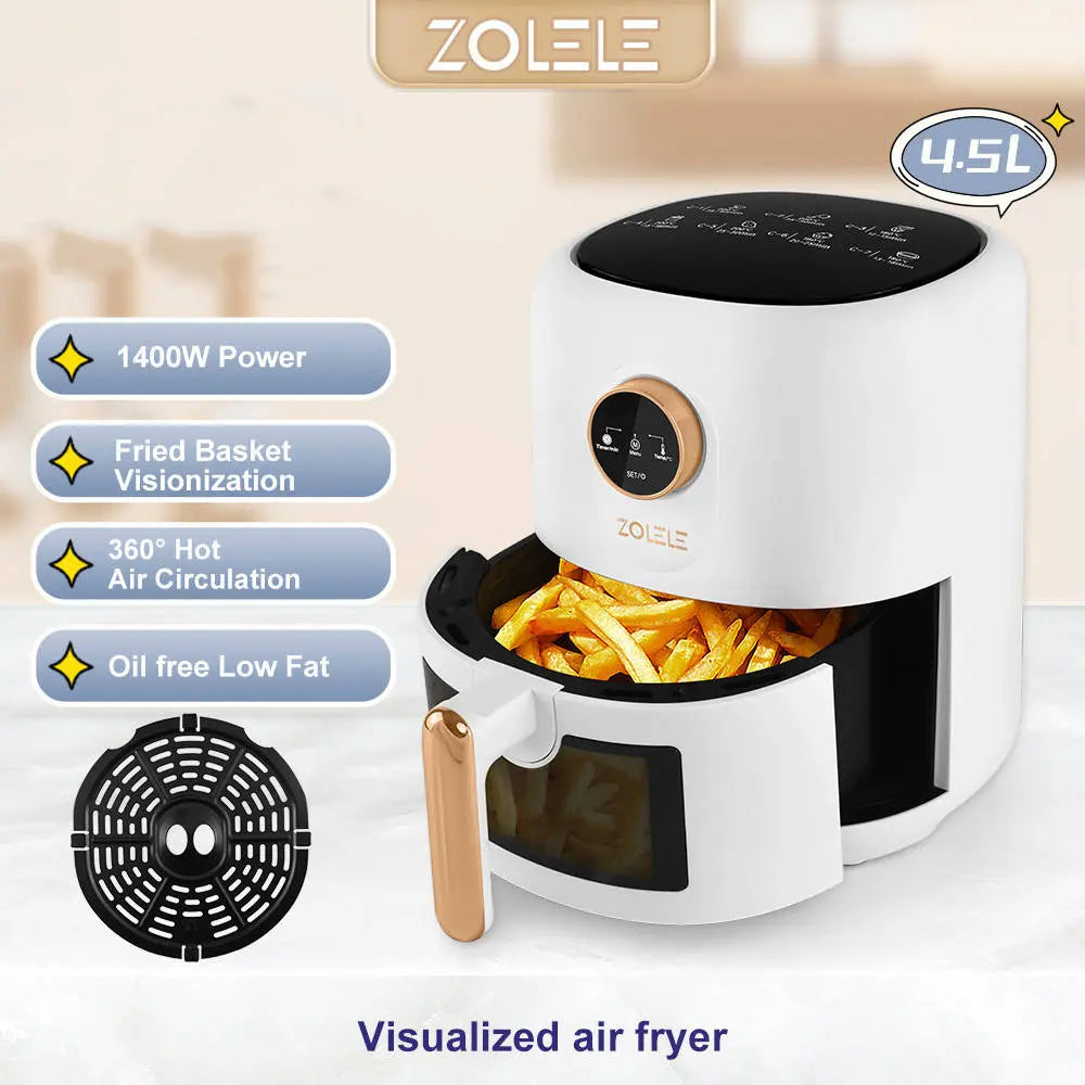 Zolele Smart Electric Air Fryer-White