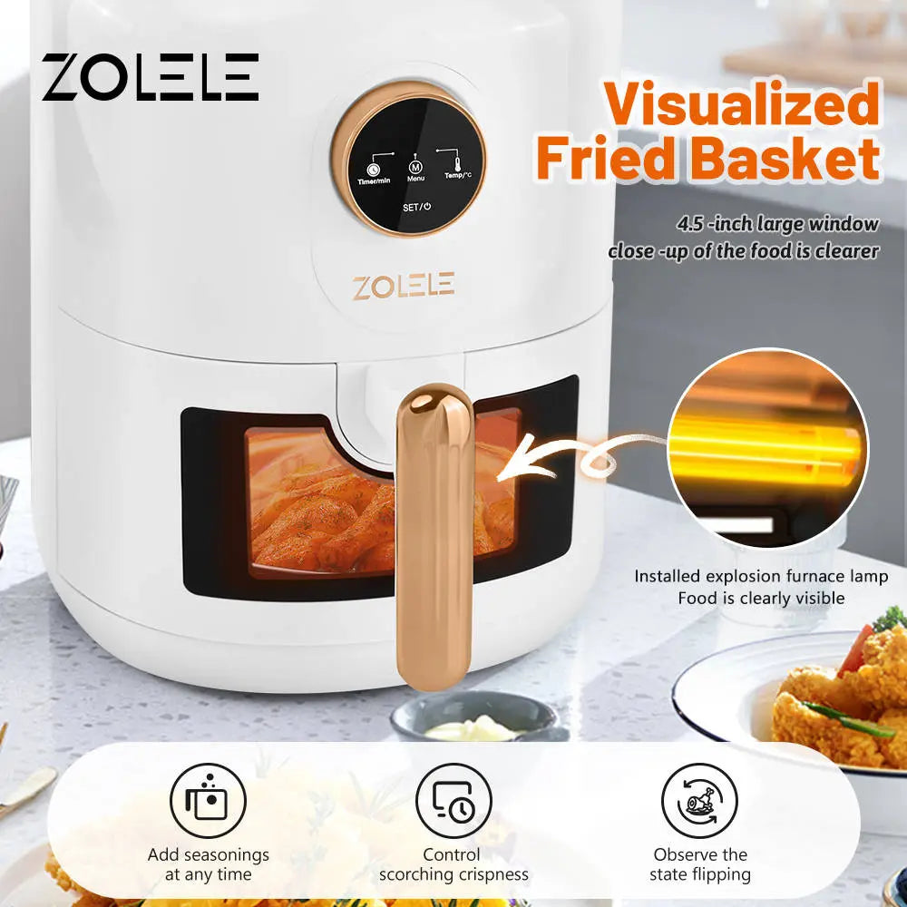 Zolele Smart Electric Air Fryer-White