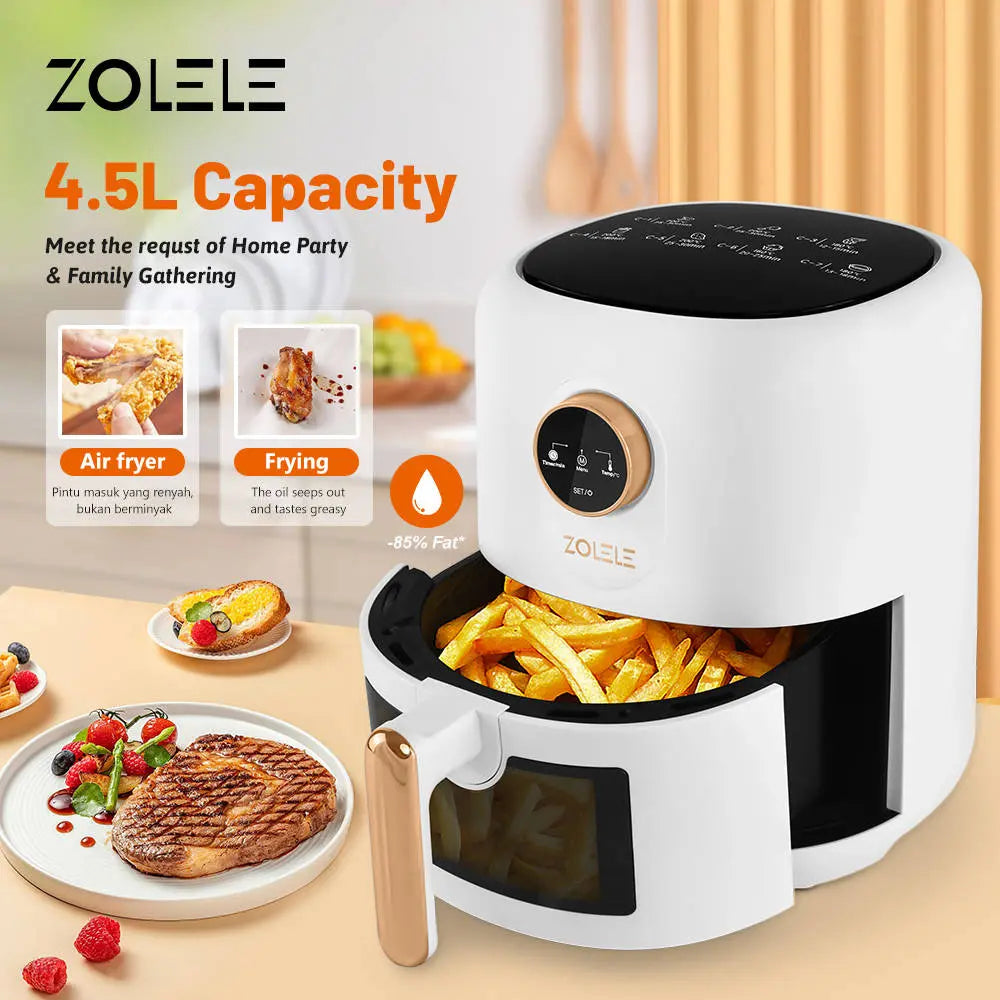 Zolele Smart Electric Air Fryer-White
