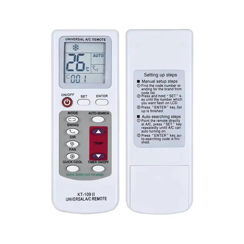 Universal KT-109 II AC Remote Control 2 AAA Batteries