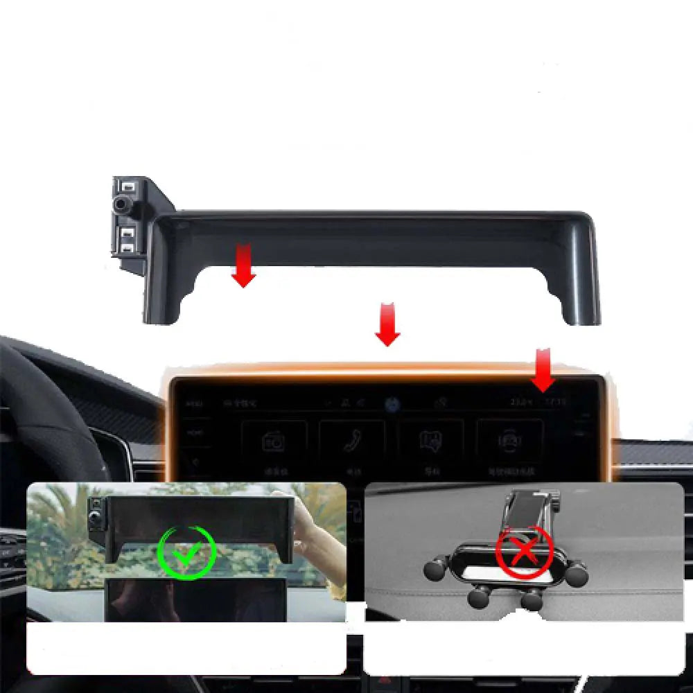 Screen frame mobile holder for Toyota Land Cruiser 2022-2024 (Qatar edition) car with magnetic holder