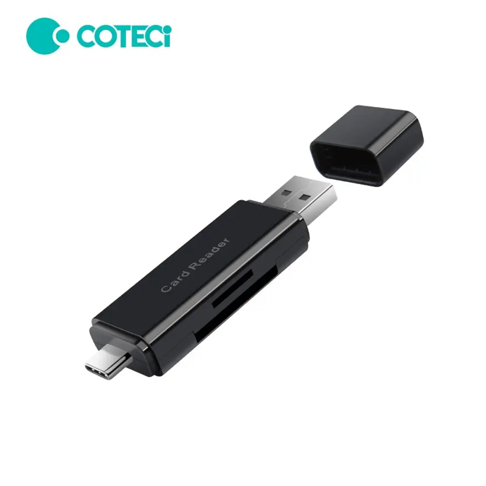 Coteetci 2 in 1 Card Reader USB + Type-C