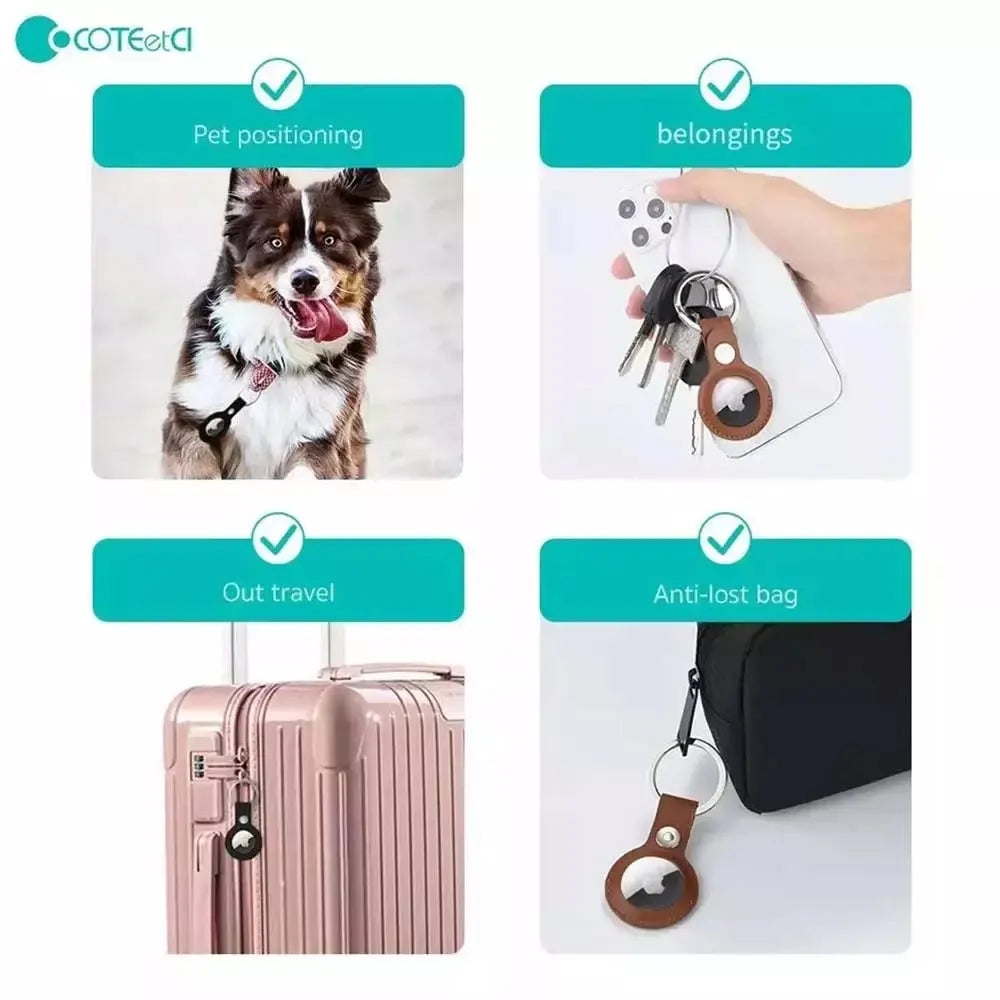 Coteetci Key Ring for Apple AirTag Locator Holster