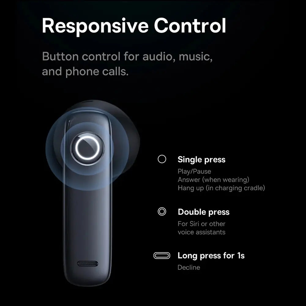 Baseus CM10 Dual-Mic Noise Cancelling Wireless Headphone 50H Ultra-Long Battery Life Type-C Rechargeable