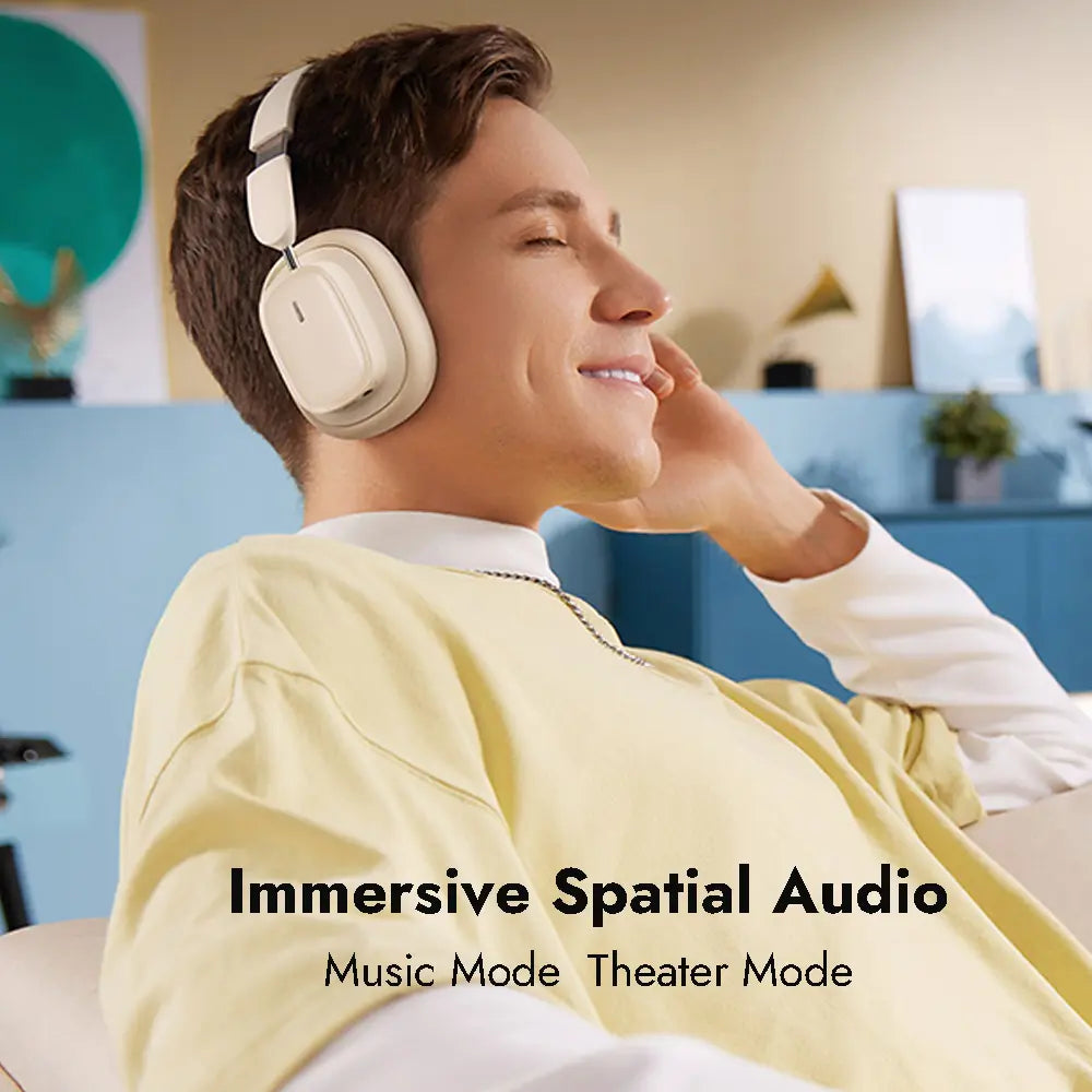 Baseus Bowie H1i Wireless Bluetooth Headphones-White