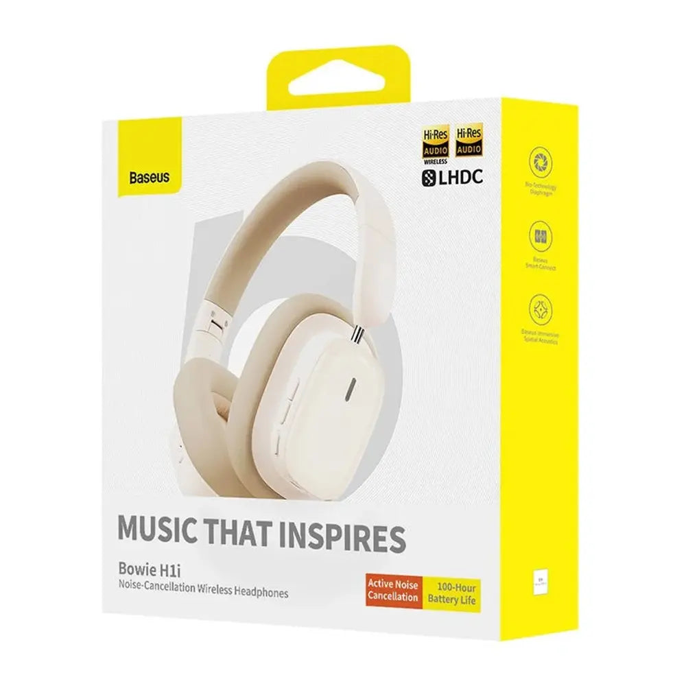 Baseus Bowie H1i Wireless Bluetooth Headphones-White