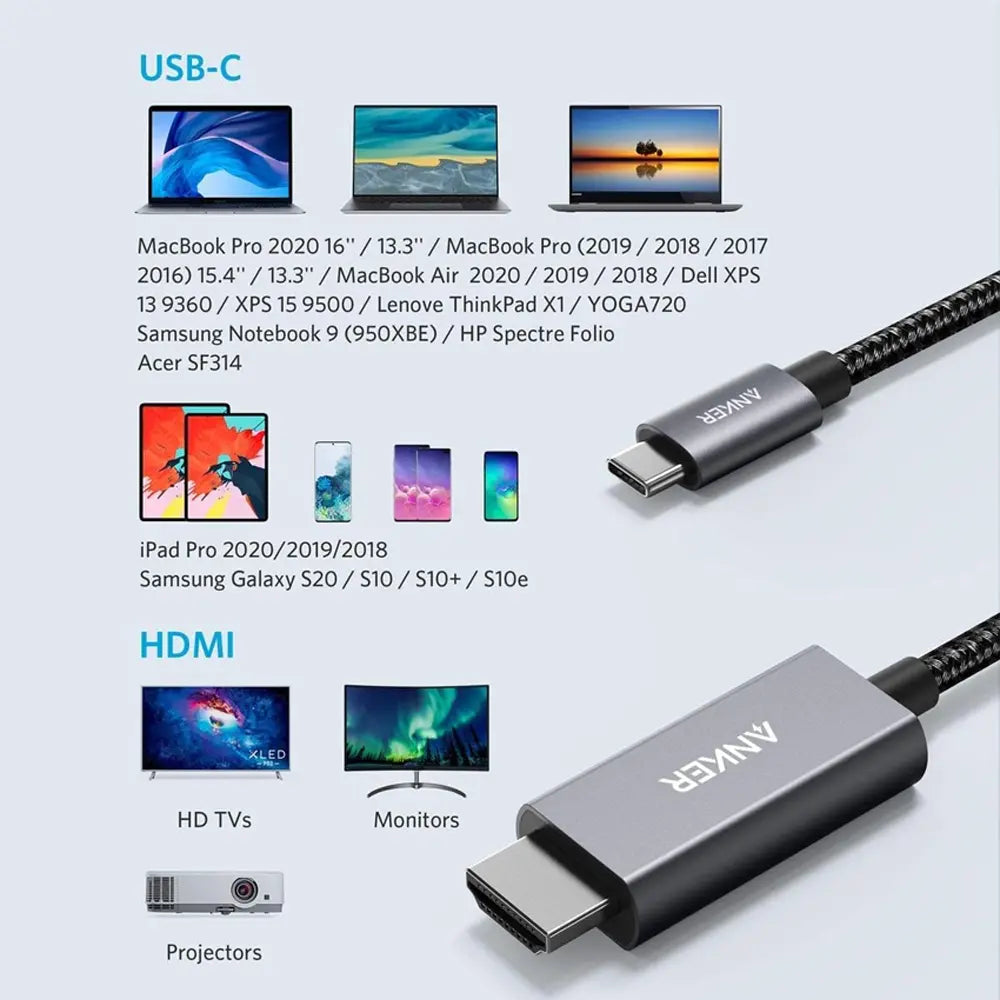 Anker 311 USB-C to HDMI 4K Nylon Cable