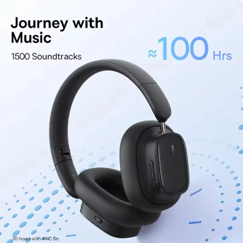Baseus Bowie H1i Wireless Bluetooth Headphones-Black
