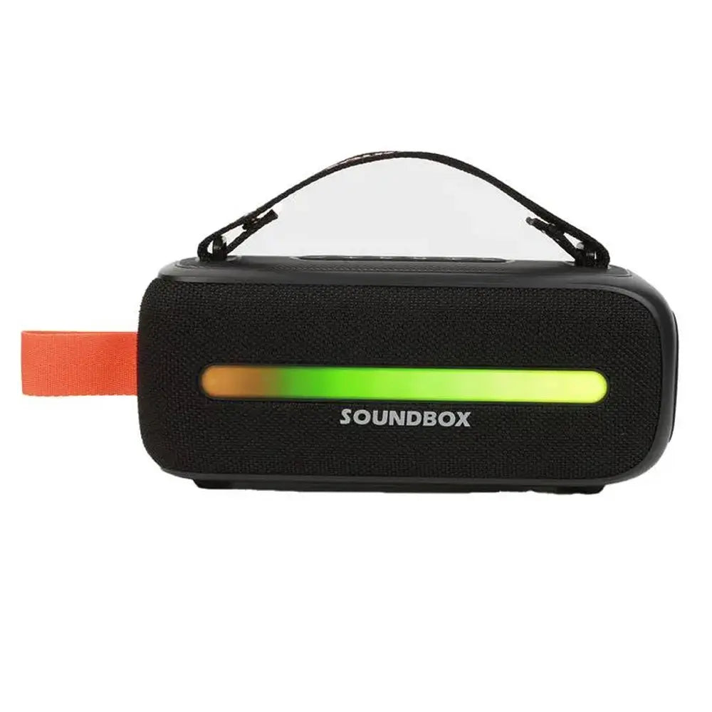 Porodo Soundtec Speaker with Wireless Microphone 24W 3600mAh/3.7V Battery 6 Hours Playtime – Black