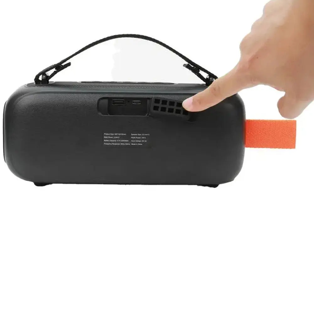Porodo Soundtec Speaker with Wireless Microphone 24W 3600mAh/3.7V Battery 6 Hours Playtime – Black