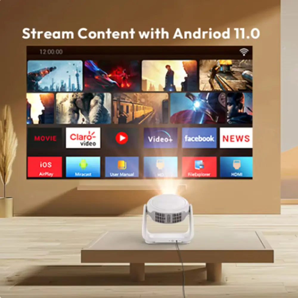 K1 High Lumens 4K Projector with LED Lamp Wi-Fi and HDMI Connectivity 50,000-Hour Lifespan