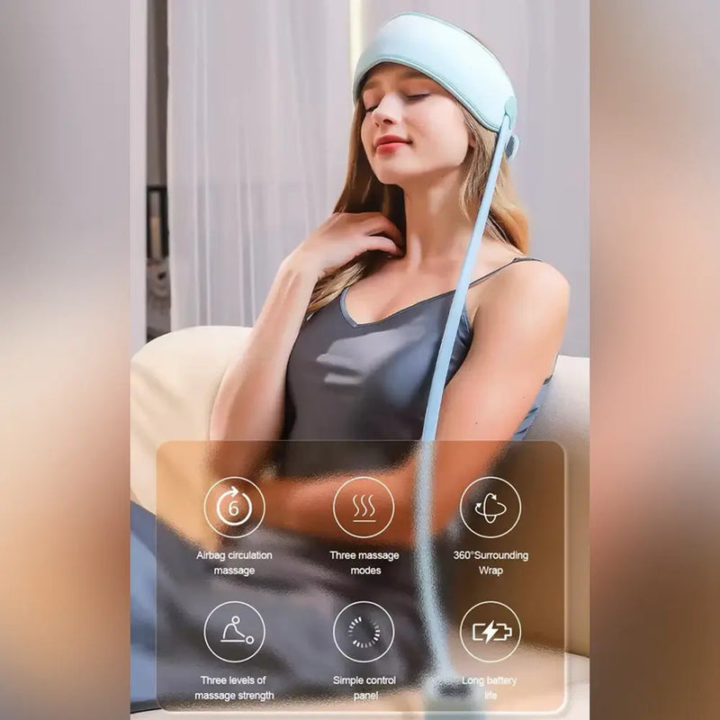 3-in-1 Smart Head Massager 2000mAh Battery Life 3 Massage Modes USB Rechargeable