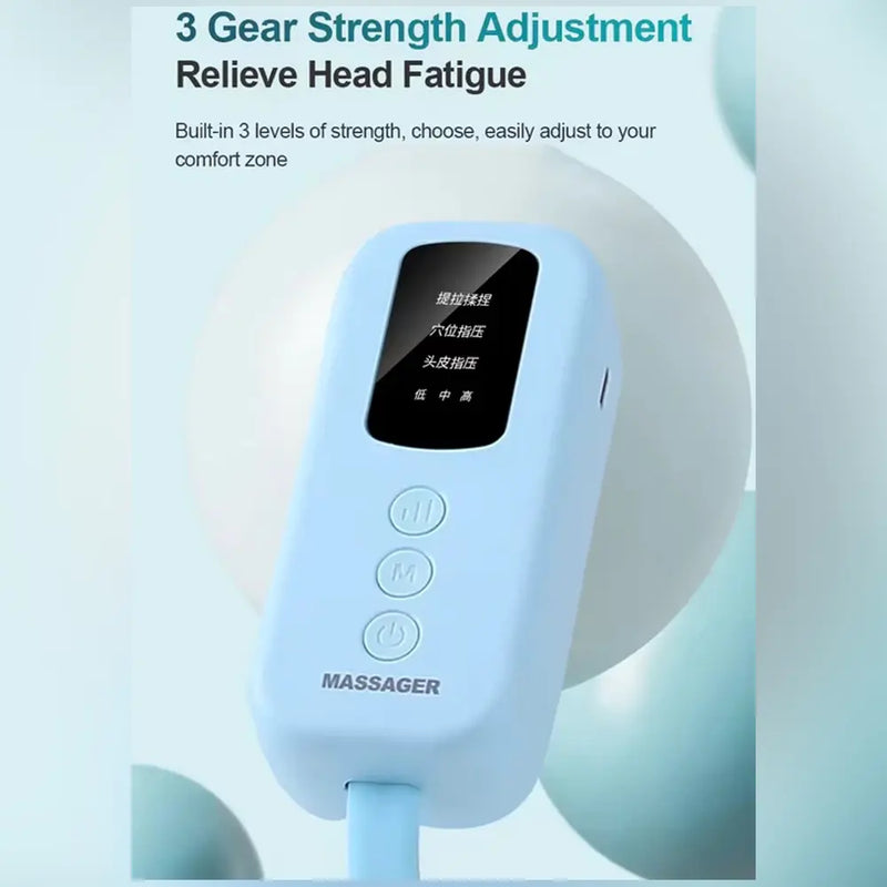 3-in-1 Smart Head Massager 2000mAh Battery Life 3 Massage Modes USB Rechargeable