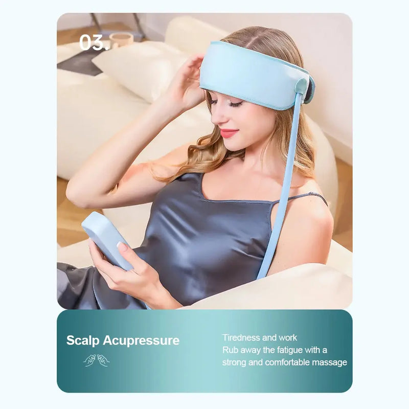 3-in-1 Smart Head Massager 2000mAh Battery Life 3 Massage Modes USB Rechargeable